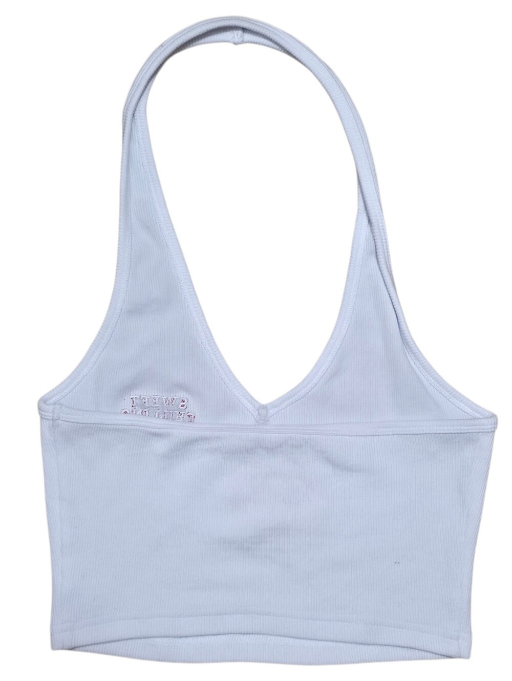 Sweet Chilling Cotton Ribbed Halter Neck Top — image 5 of 5